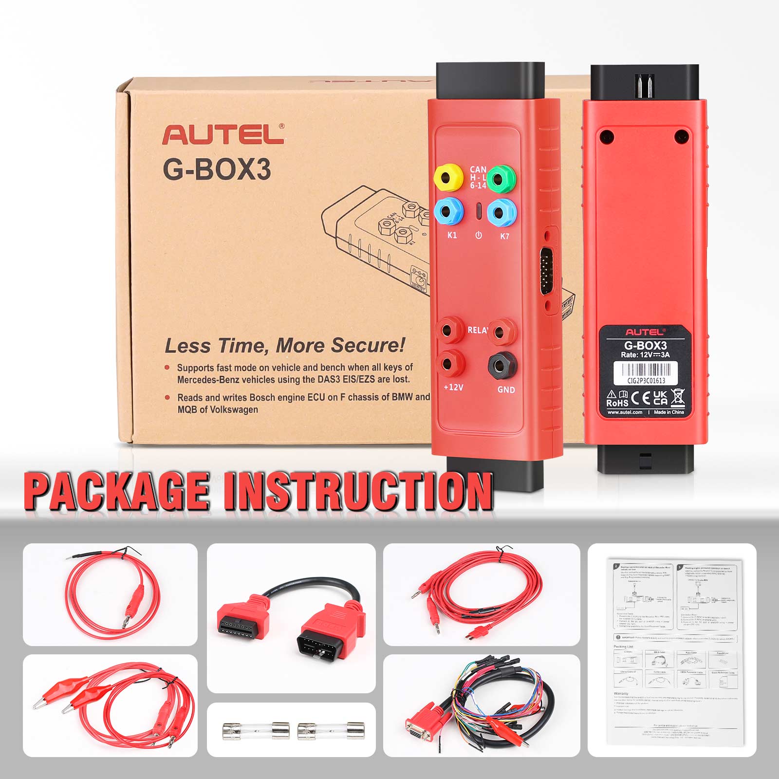 Autel MaxiIM G-BOX 3 Adapter package