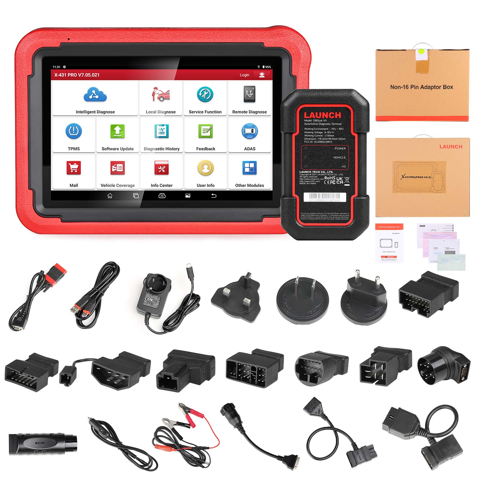 Launch X431 PROS V5.0 Car Scanner Diagnostic tool With DBScar VII connector