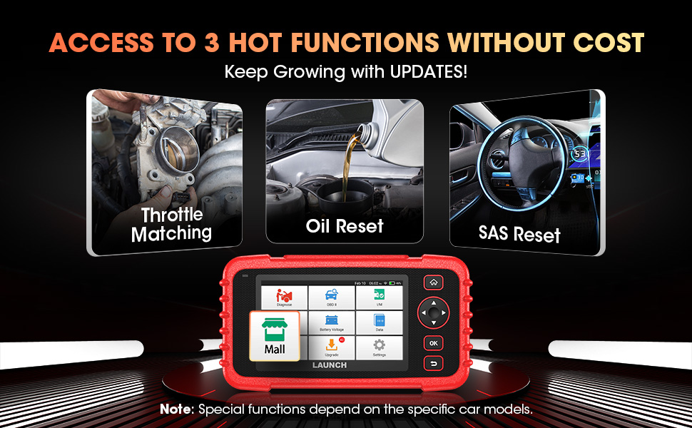 launch obd2 scanner  3 Special Functions 
