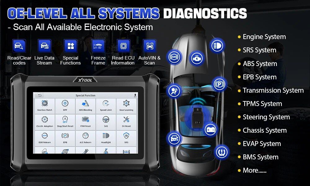 xtool d7w all system diagnostics
