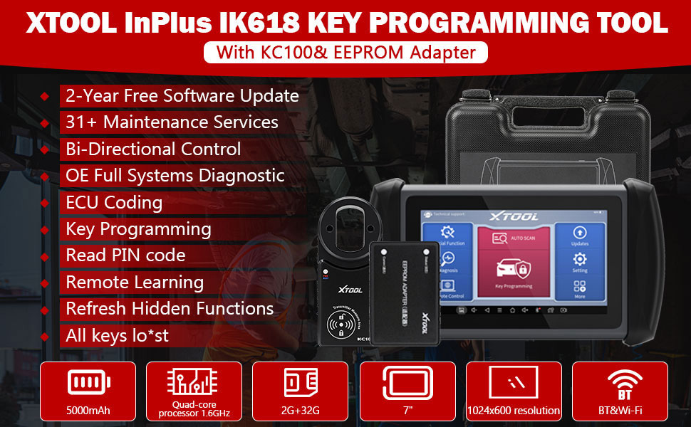  Xtool InPlus IK618 Key Programmer features
