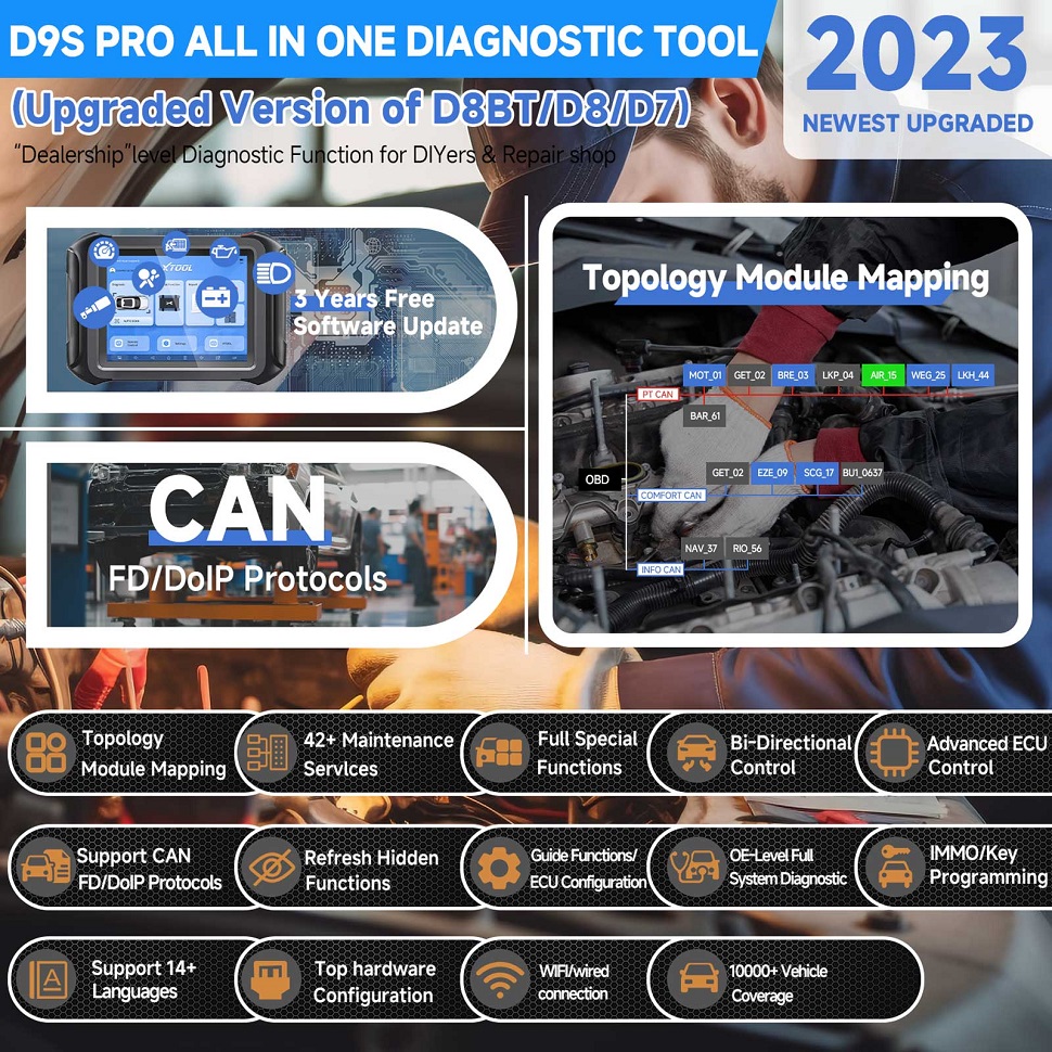 xtool d9s pro diagnostic tool