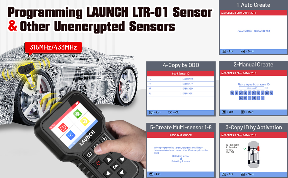 launch crt5011e can program LAUNCH LTR-01 Sensor & Other Unencrypted Sensors