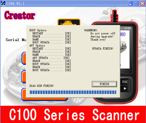 How to update Creator BMW C110 Code Reader